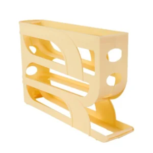 4-Tier Auto-Rolling Egg Storage Box for Refrigerator