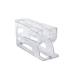 3-Tier Auto-Rolling Transparent Egg Storage Box for Refrigerator