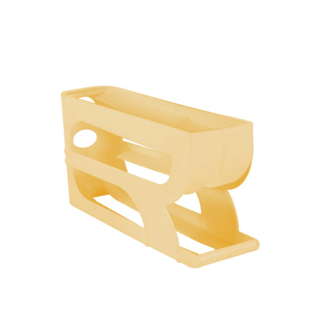 3-Tier Auto-Rolling Yellow Egg Storage Box for Refrigerator
