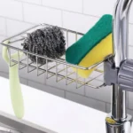 Wrought Iron Electroplated Faucet Drain Rack – 19cm